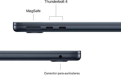 Apple Laptop MacBook Air, 13´´ chip M4, memoria unificada de 16 GB, almacenamiento SSD de 256 GB
