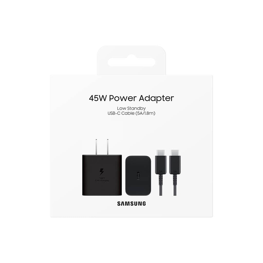 Samsung Power Adapter 45W (EP-T4511), Low Standby USB-C Cable